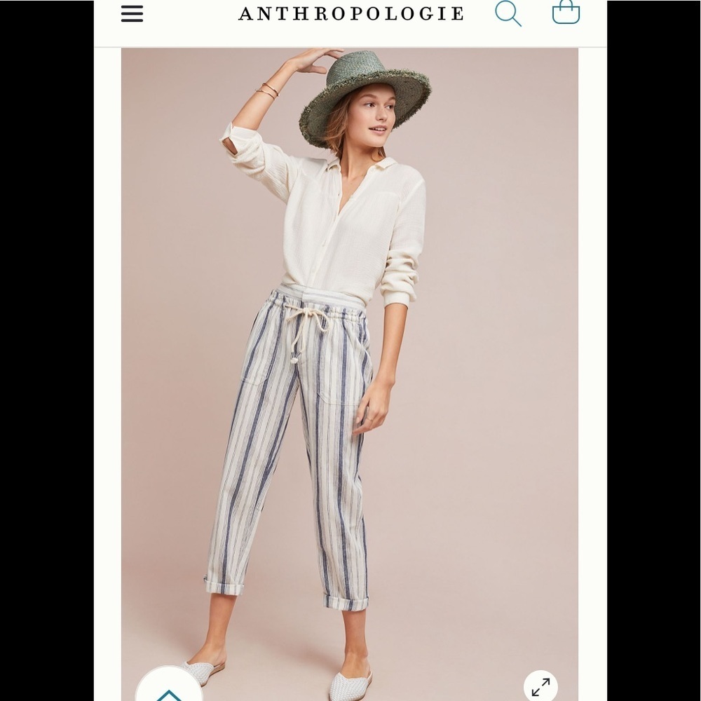 New Anthropologie Seashore striped pants size S